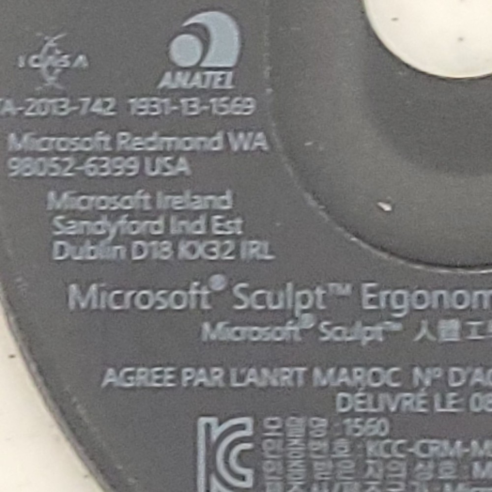 Microsoft Sculpt Ergonomic Mouse Numeric Keypad Wireless Windows Tested Used
