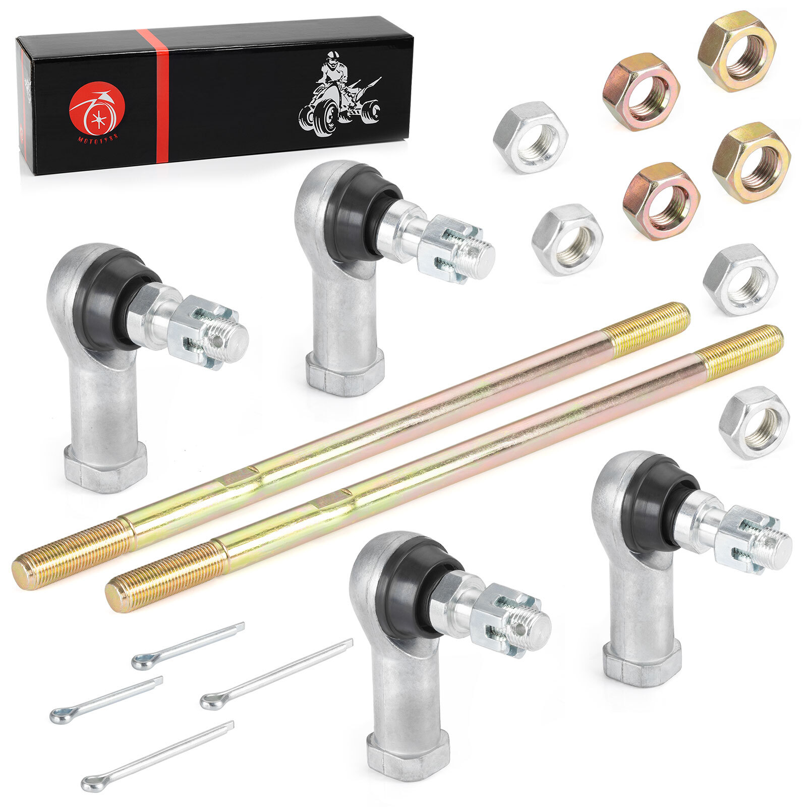 Tie Rods with End Kit for Honda Rancher 350 TRX350 400 TRX400 ATV 53158-HP5-003