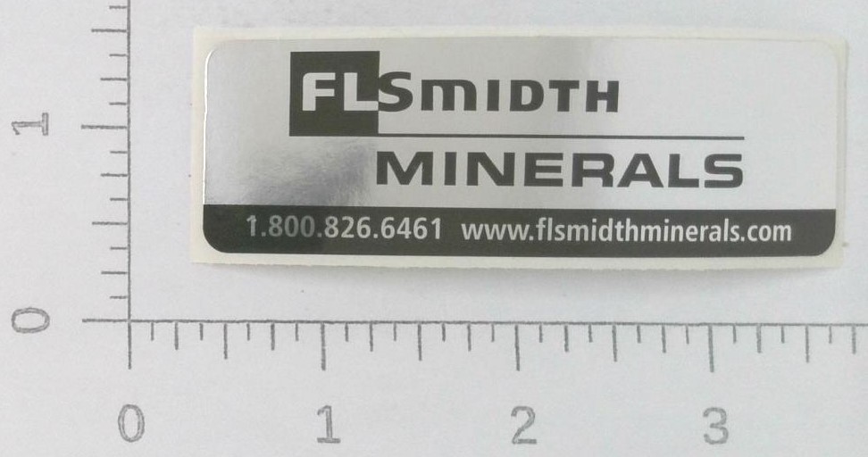 Vintage FLSmidth Minerals Coal Mining Sticker Decal