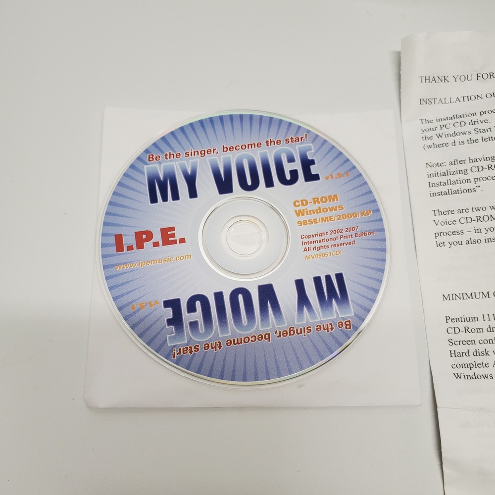 My Voice Audio CD Removal Software with Microphone Windows CD-ROM