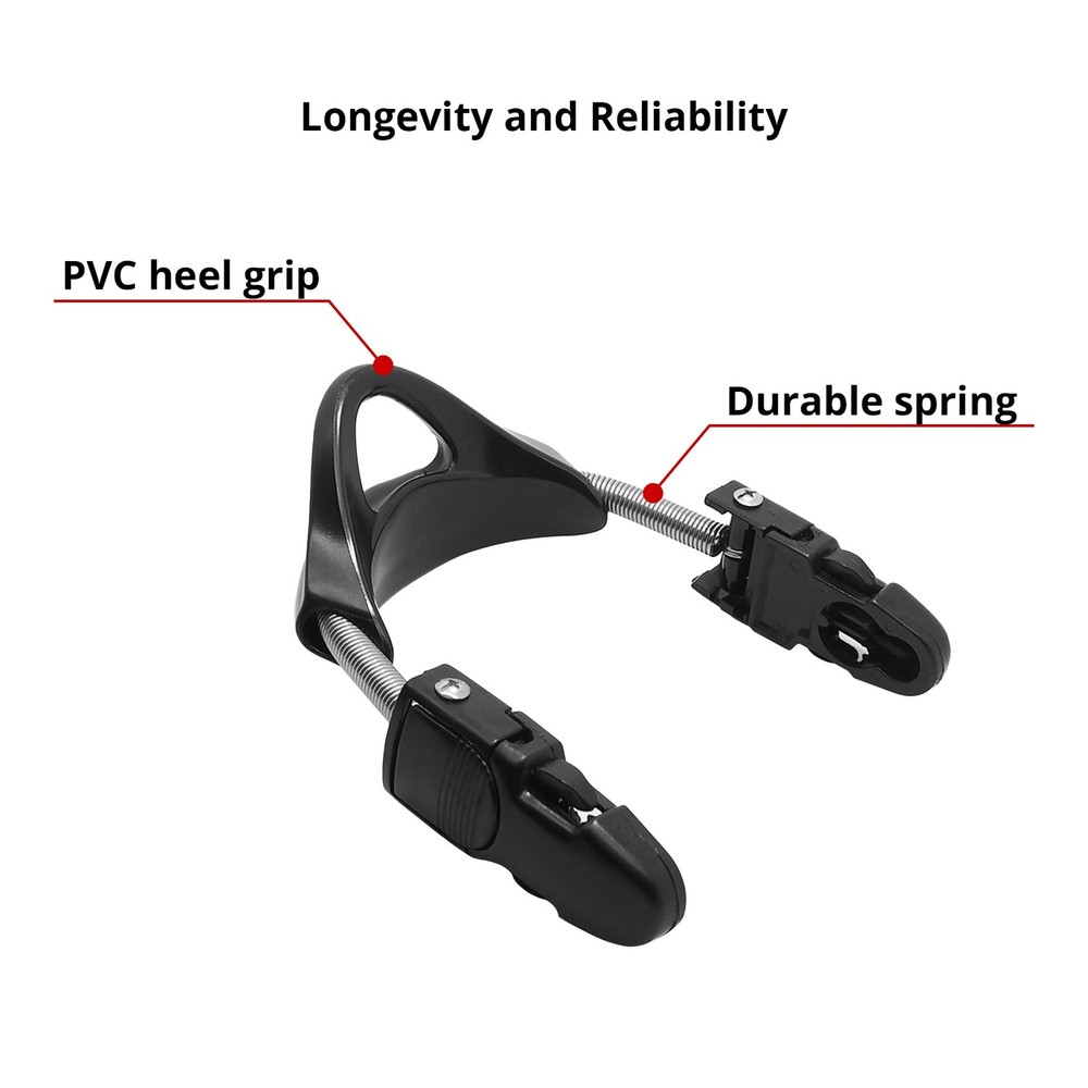 SAEKODIVE Fin Spring Straps with Quick Release Buckles for X-Large, Black