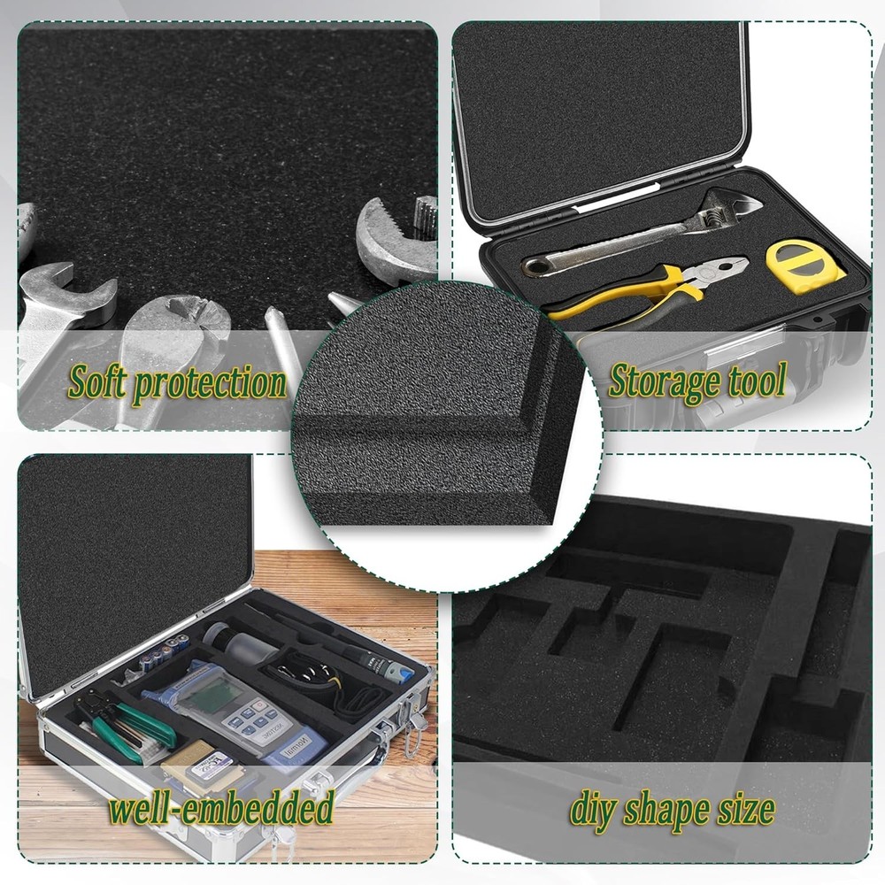 8 Pack Polyethylene Foam Pads for Packing Foam Sheets 2 Size Cuttable High De...