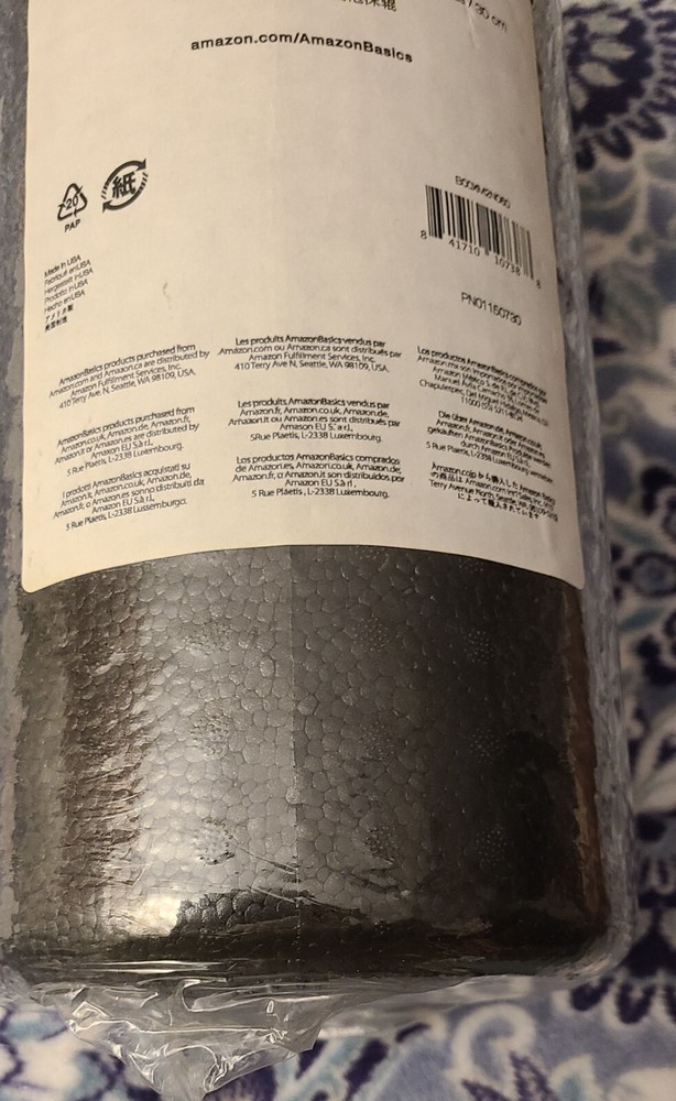 AmazonBasics 12" High-Density Round Foam Roller for Exercise/Massage/Muscle...