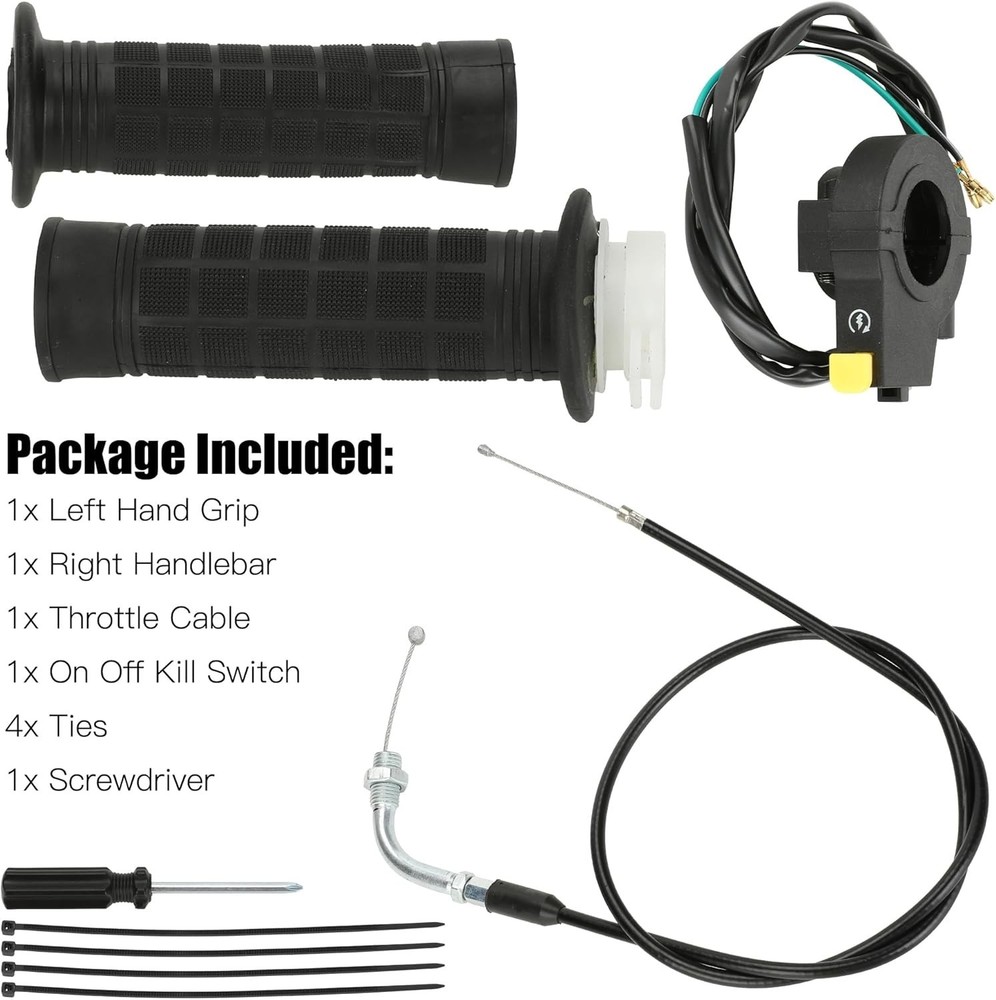 Throttle Cable Twist Throttle Handle Grip Assembly for 2 Stroke Engine 80cc 1...