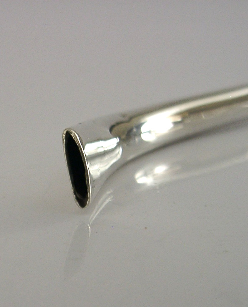 RARE ENGLISH STERLING SIVER BLOWPPIPE CANDLE SNUFFER 1894 ANTIQUE SAMPSON MORDAN