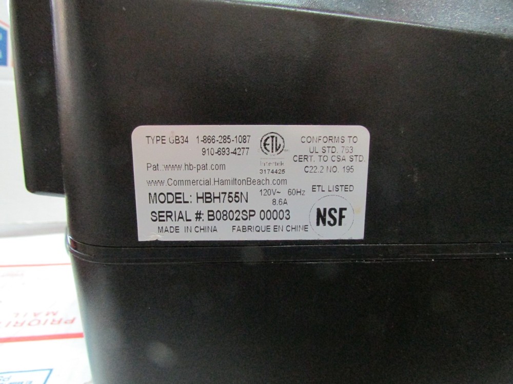 Hamilton Beach HBH755 64 oz The Eclipse Blender Needs Inside Bearing