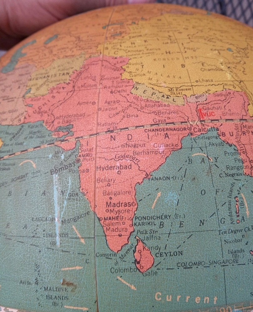 1930-1934 12" Replogle Standard Globe (Manchukuo) Deco