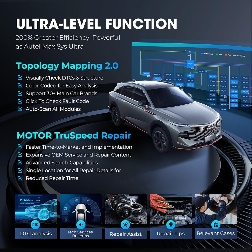 2025 Autel MaxiSys ULTRA Lite Diagnostic Scanner ECU Programming & MV480 PS100