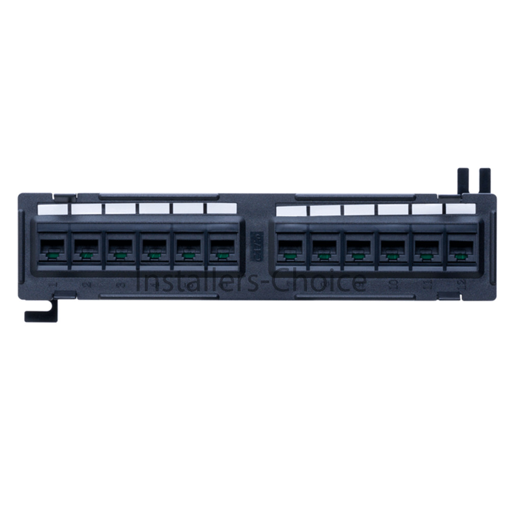 12 port Cat6 UTP LAN wall mount patch panel bracket RJ45 110 Network