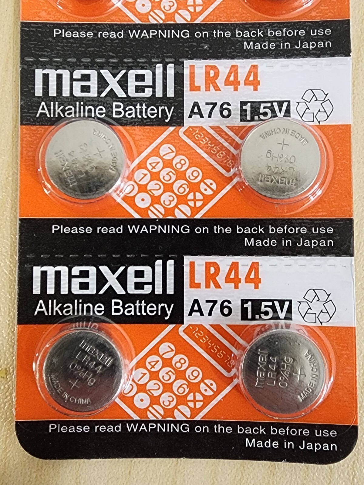 10 piece LR44 Maxell A76 L1154 AG13 357 New Alkaline Battery EXPIRE 2031