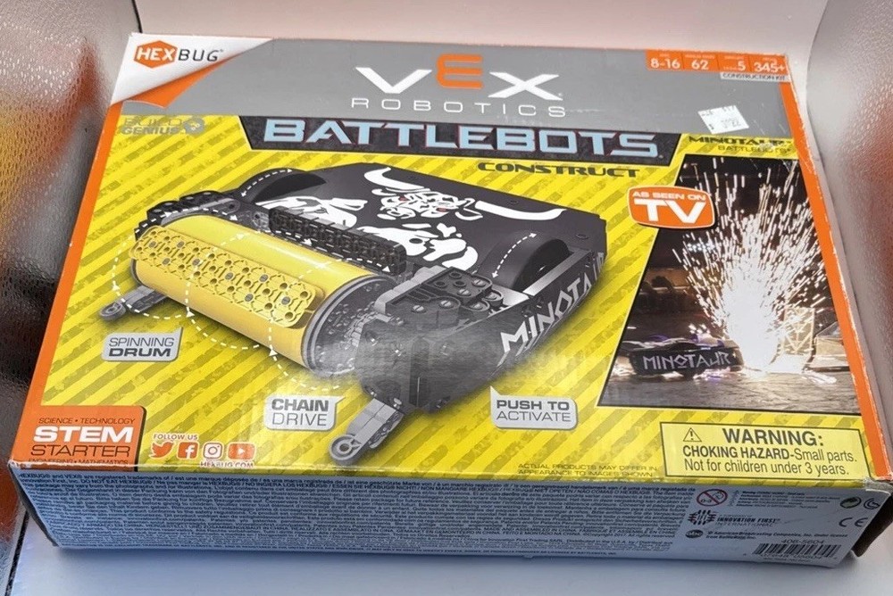 HEXBUG VEX Robotics BattleBots Construct Minotaur STEM Starter Build Genius New