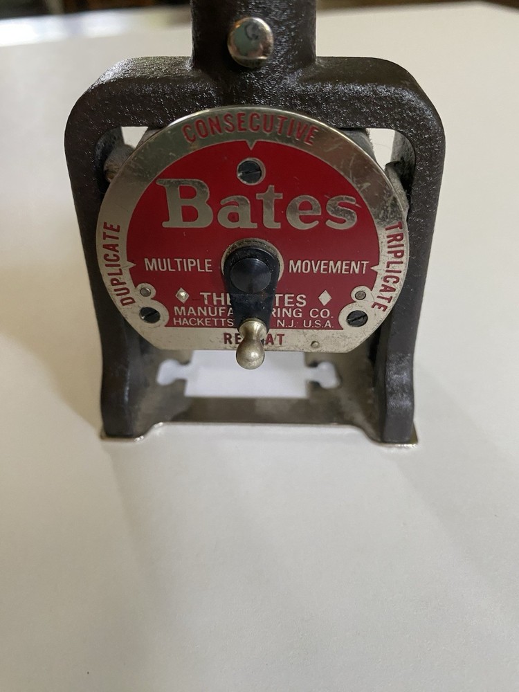 Vintage Numbering Machine Stamp Bates