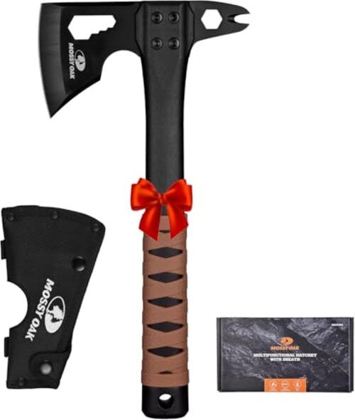 12" Camping Axe and Survival Hatchet with Sheath, Compact Outdoor Multitool