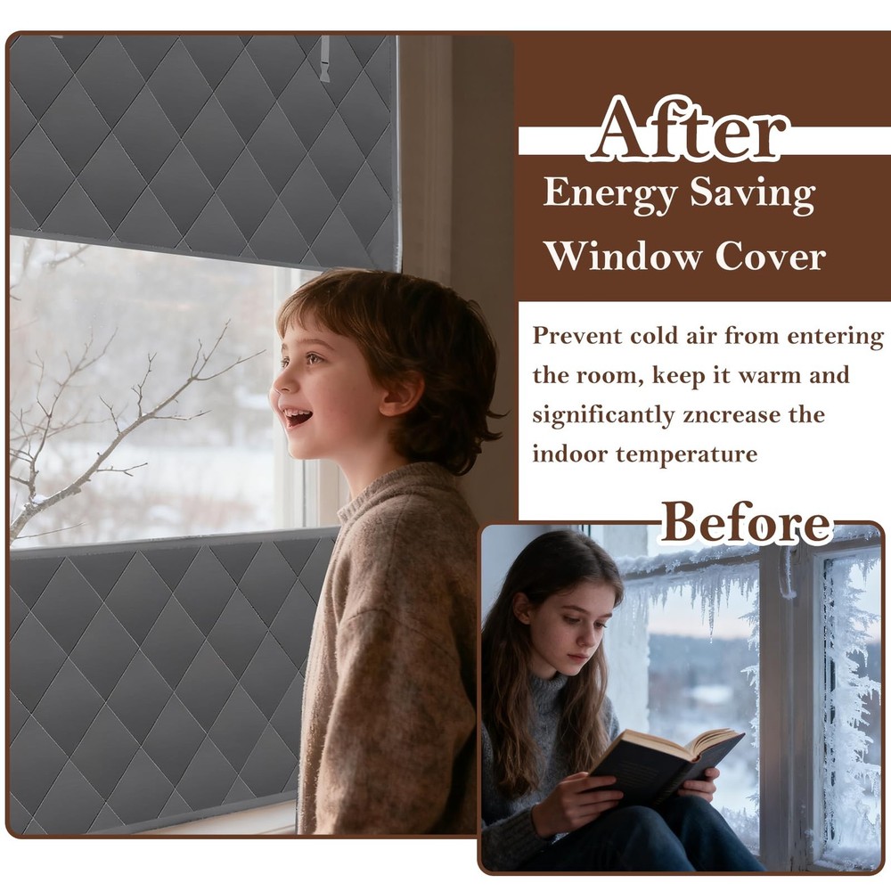 Visible Thermal Window Insulation Kit for Winter, Winterizing Insulated Windo...