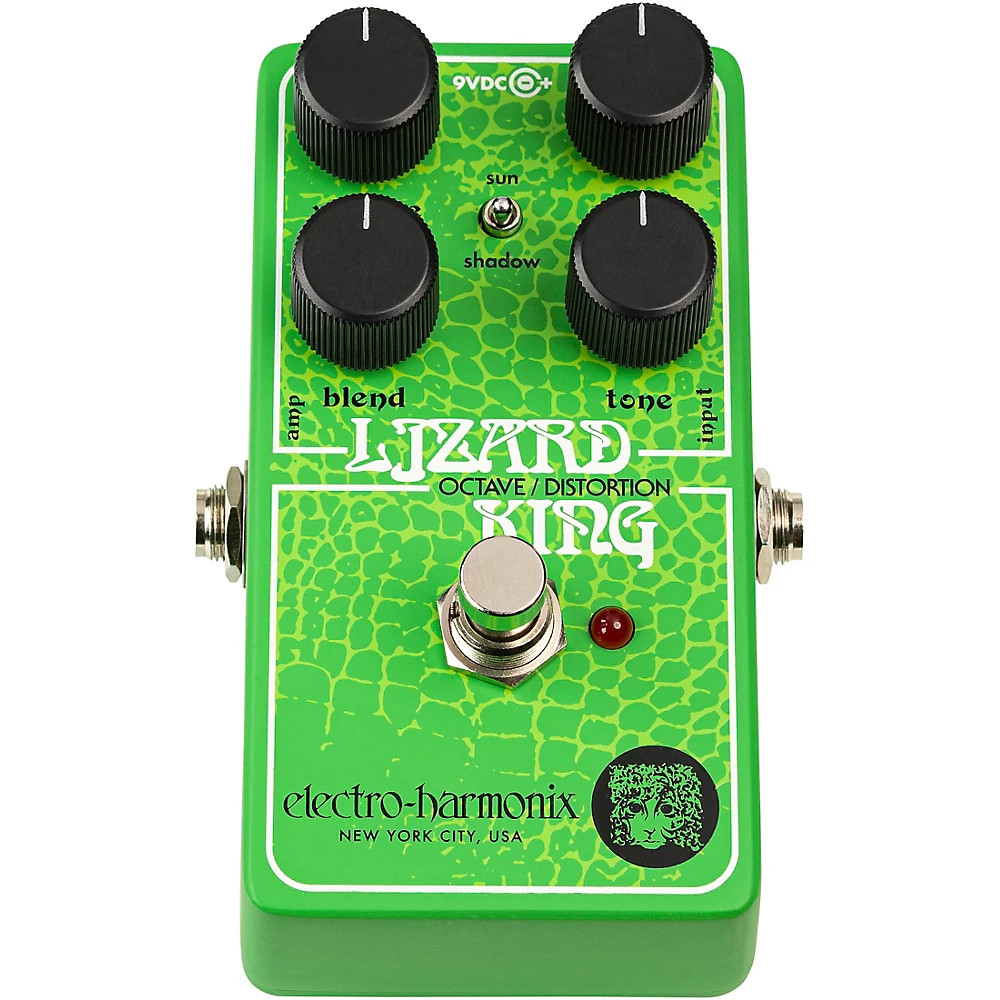 Electro-Harmonix Lizard King Octave Fuzz Effects Pedal Green