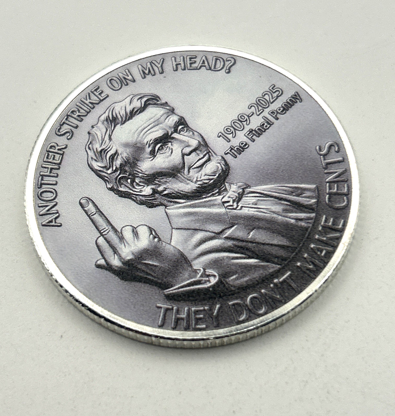 Funny Cent Tribute RIP 232 Years Philadelphia Penny (2D Flat) Coin Medal D22