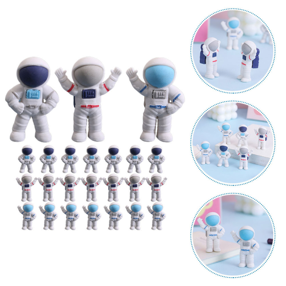 24Pcs Small Erasers Astronaut Erasers Portable Erasers Multi-function Erasers
