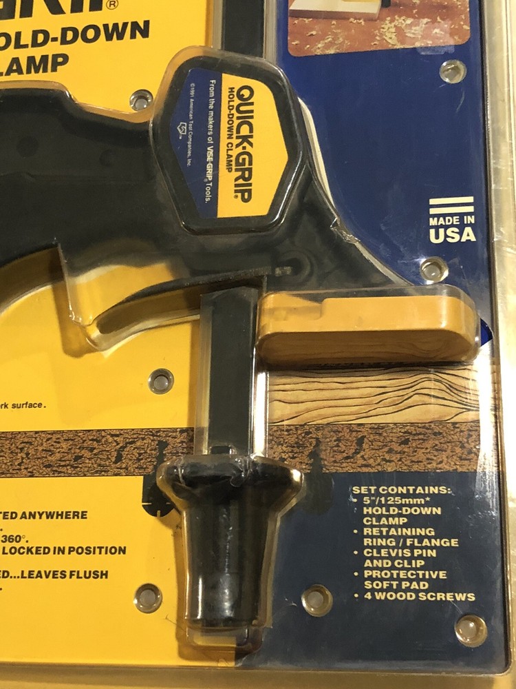 Vise-Grip Quick-Grip Hold Down Bench Clamp Set USA 2 Extra Mounting Hold Downs