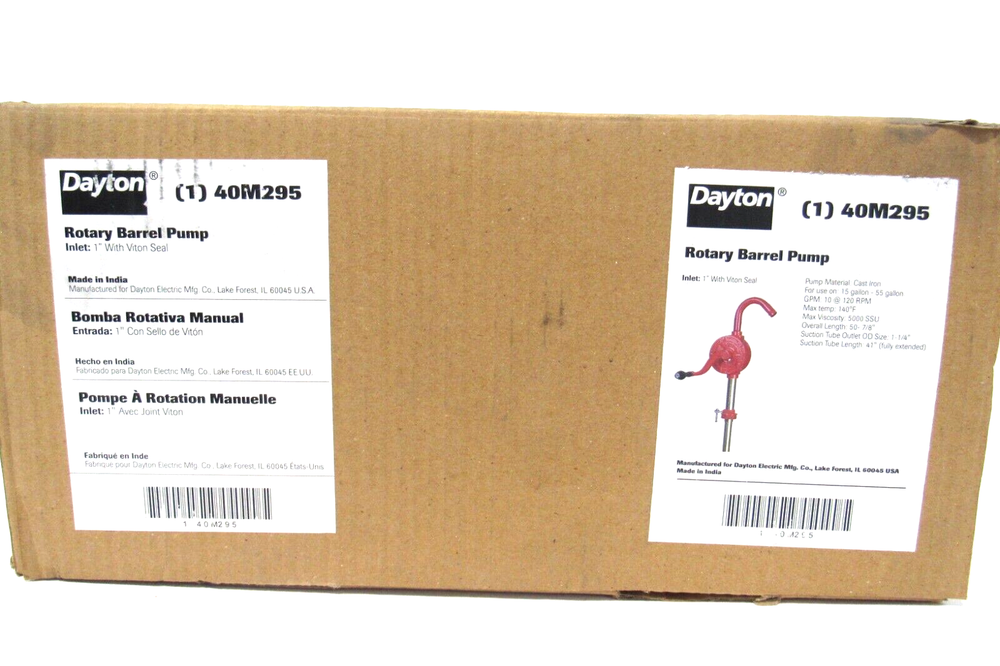 NEW DAYTON 40M295 ROTARY BARREL PUMP