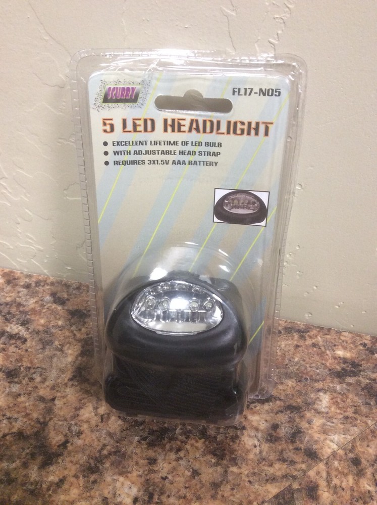 Headlight/Headlamp with Strap Dual Function 5 Led