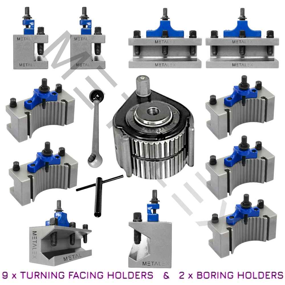 A1 40Position Quick Change Tool Post 12 pc For 150-300mm Lathe 6"-12" Multifix A