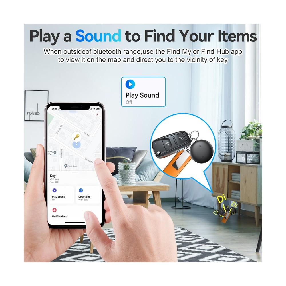 Air Tracker Tags for Android or iOS, Dual System Air Smart Tags-4 P... Fast Ship