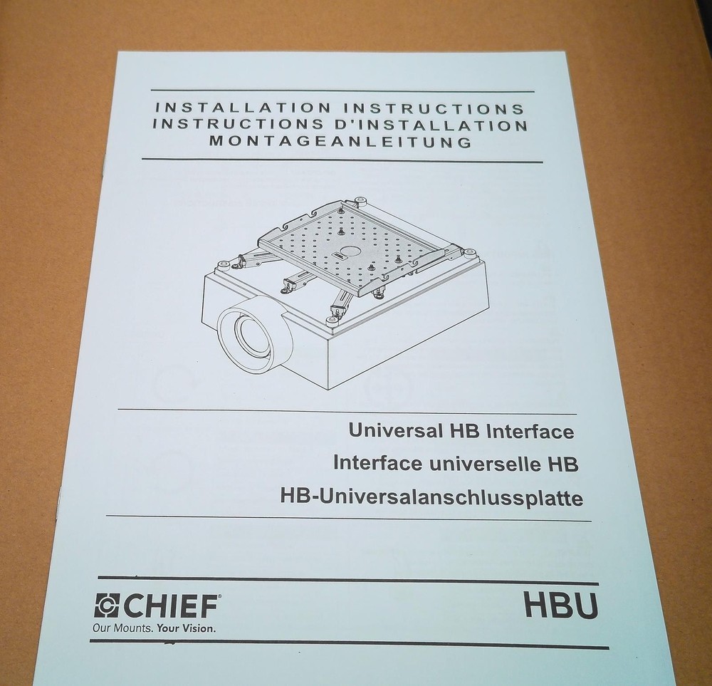 NEW CHIEF HBU UNIVERSAL HB INTERFACE BRACKET
