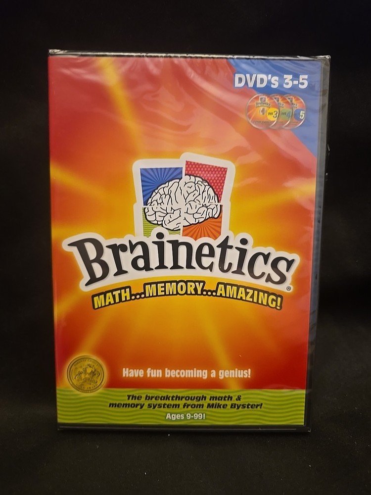 Brainetics Math & Memory System from Mike Byster DVD LOT NEW SEALED