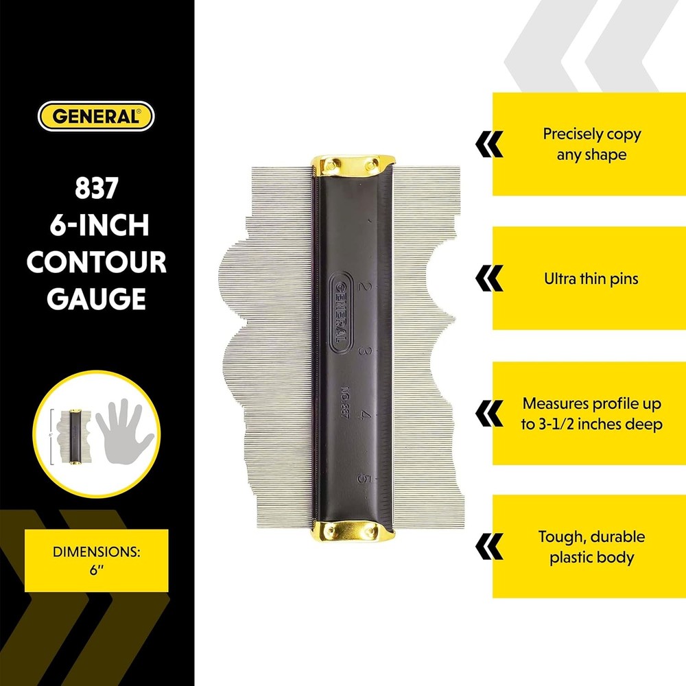 Contour Gauge 6 Inch Angle Finder Tool