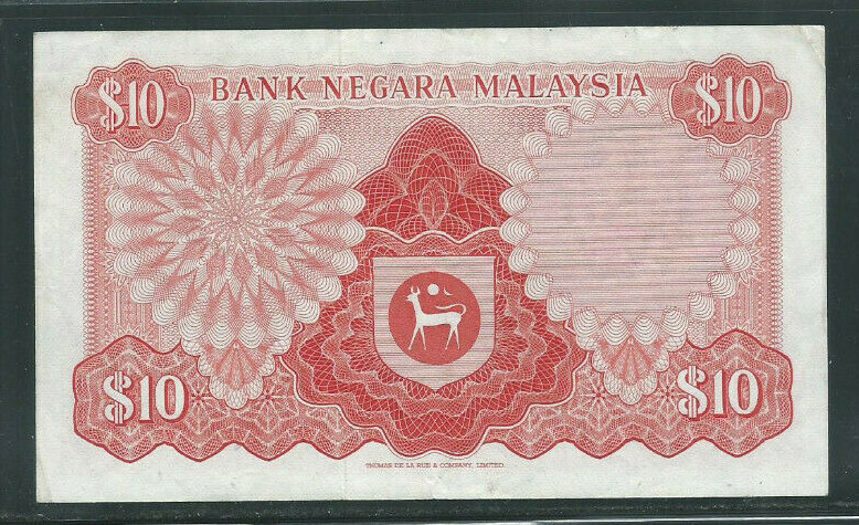 Malaysia 1967-72 10 Ringgit P 3 VF+ XF-