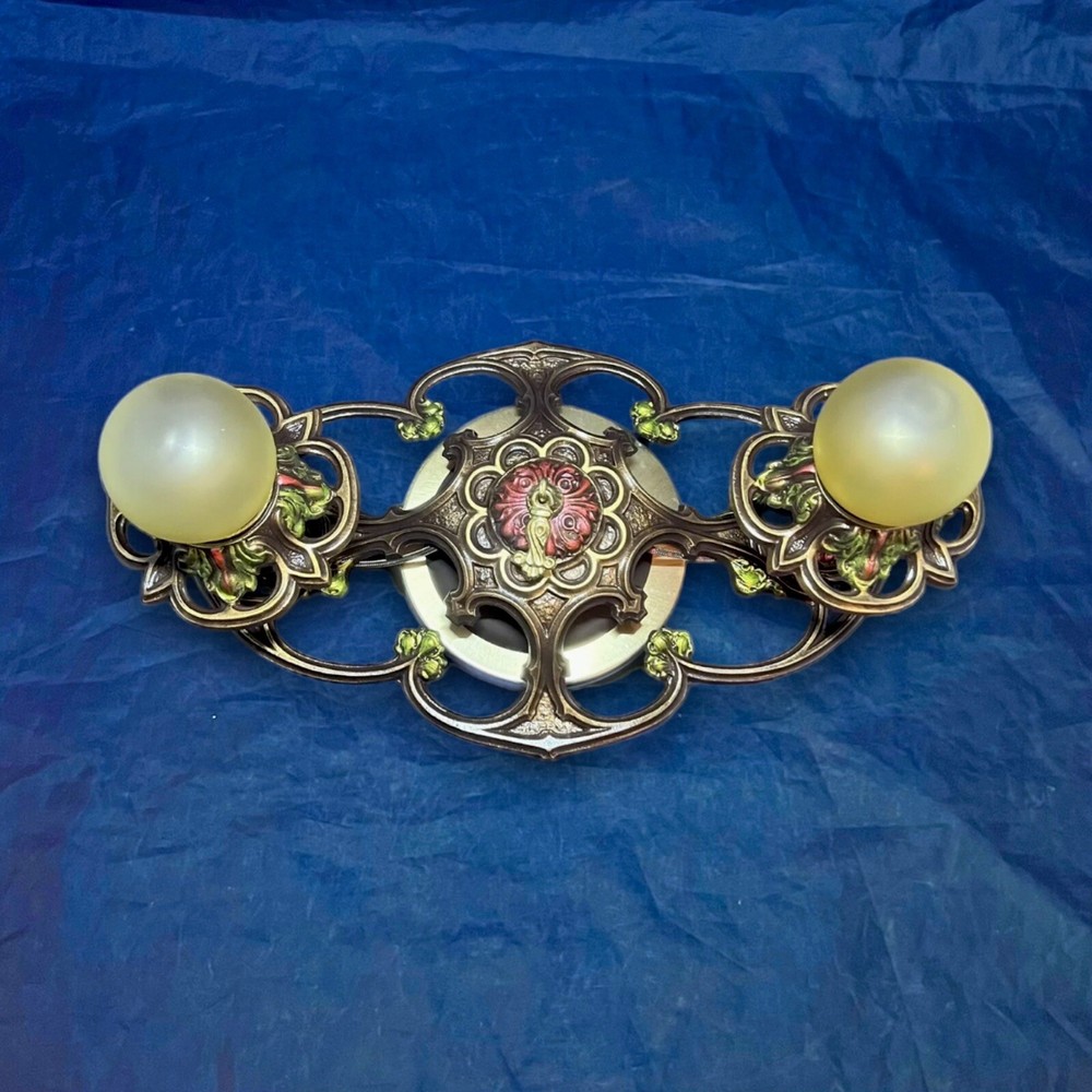 Rewired Single Semi Flush Two Socket light Fixture beautiful Finish 19H