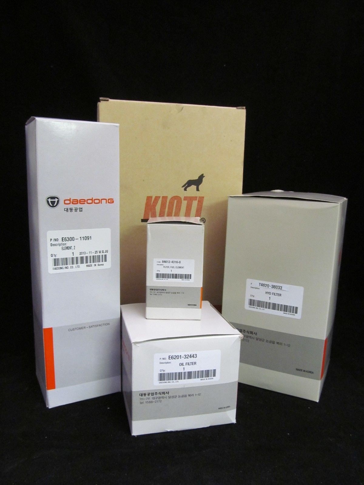 KIOTI COMPACT TRACTOR PARTS DK35 DK40 DK45 DK50 GEAR MAINTENANCE SERVICE FILTERS