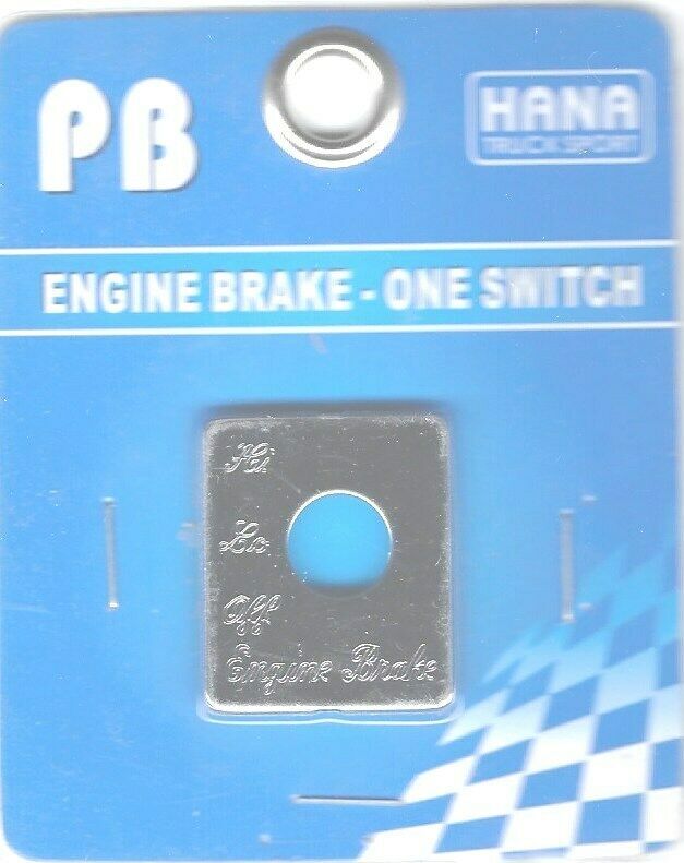Toggle Switch Plate for Peterbilt Engine Brake Engraved HTS#PB-2026