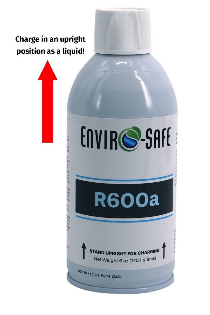 Enviro-Safe R600a UPRIGHT (3) 6 oz. Cans, Isobutane