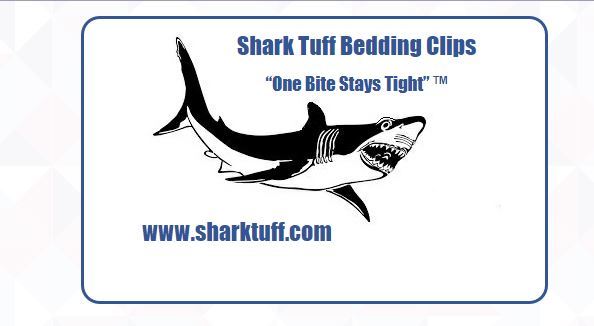 "Shark Tuff™ Sheet Clips 2 per pack "One Bite Stays Tight"