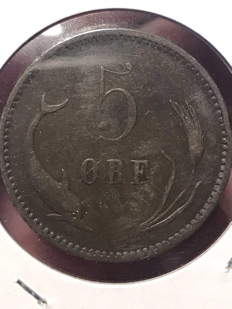 1884 Denmark 5 Ore KM #794.1