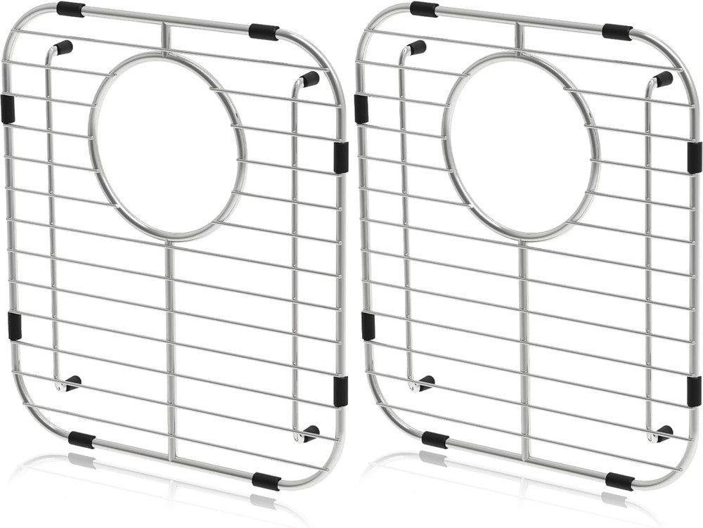 Sink Protectors for Kitchen , Universal Double Bowl Bottom Grid