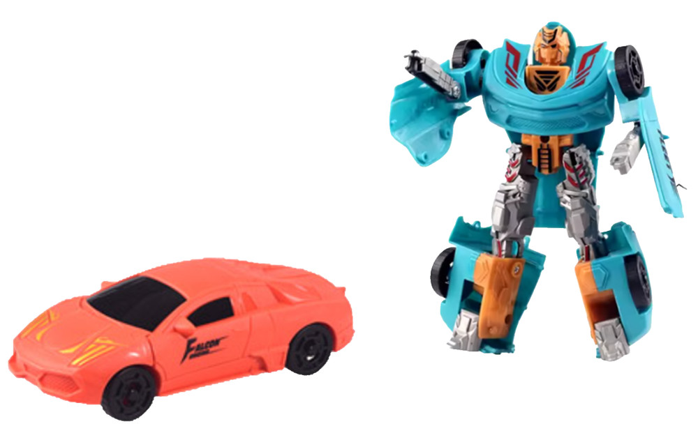 Robot Warriors 2 Pack Teal Robot/Red Car Transforming Robot