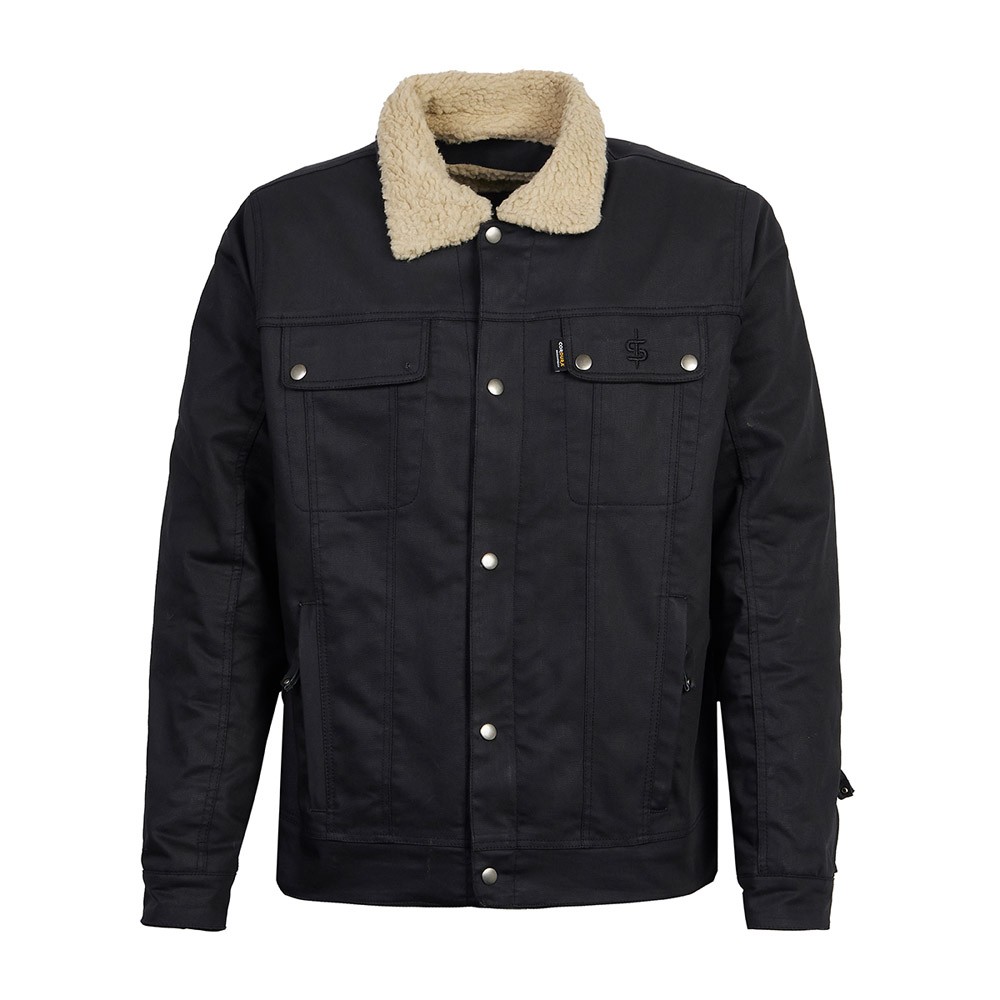 Spada Temper Trucker Textile Jacket - Black/Tan