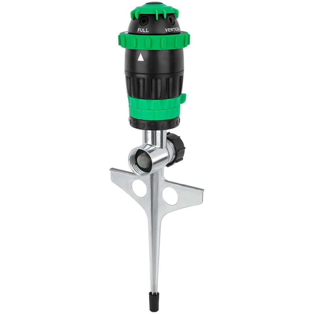 Multi-Adjustable Lawn Sprinkle with Metal Spike Base, 5-Pattern Watering System