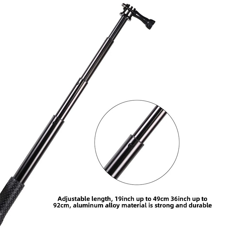 36" Extension Selfie Stick Extendable Pole Hand Grip for GoPro Max Hero 13 12 11