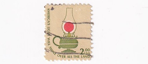 STAMP US SCOTT 1611 "Kerosene Table Lamp" $2 USED 1978 - D