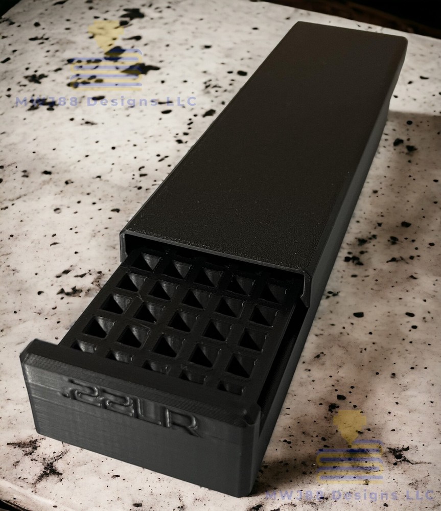 Sliding .22lr Ammo Storage Box Case - 100rd Round - Multiple Colors Available!