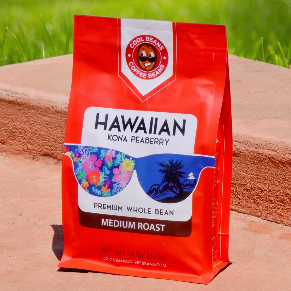 100% Kona Hawaiian Peaberry Medium Roasted 12oz