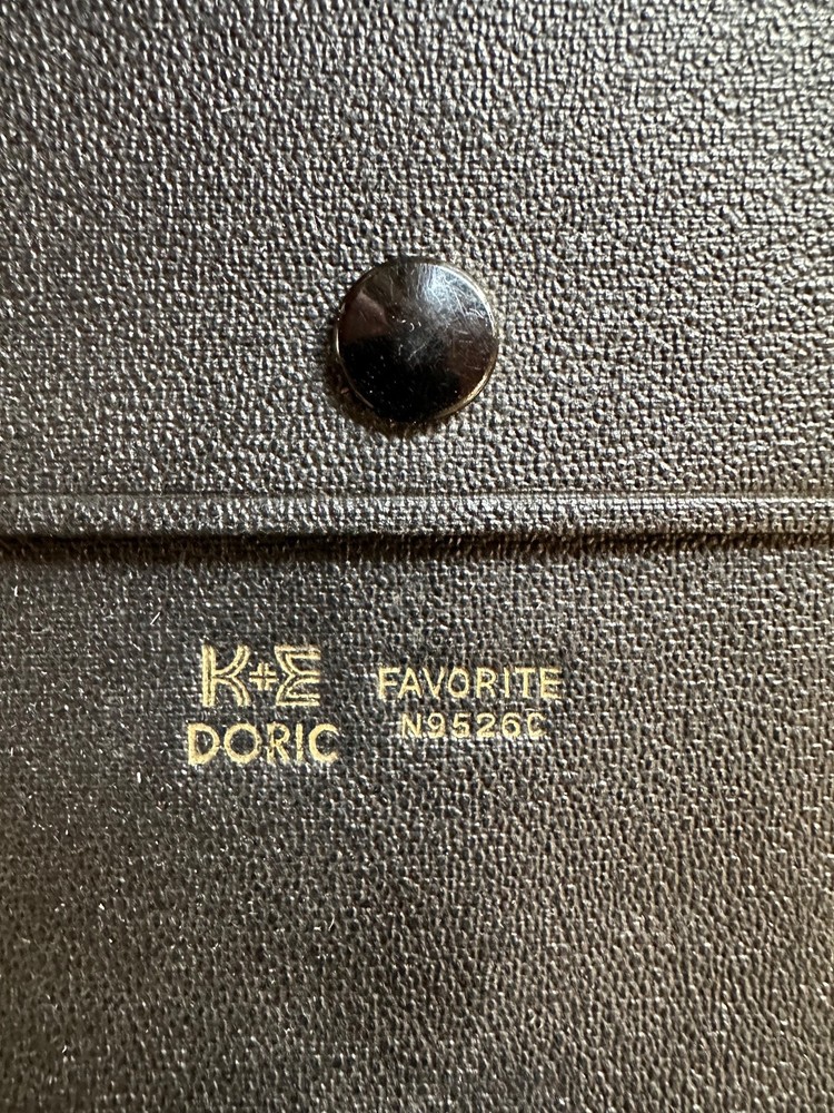 Vintage K&E Drafting Tool Compass Set With Case Doric Favorite N9526C Germany