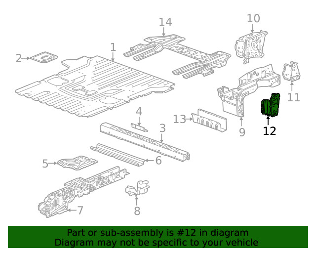Genuine GM Frame Side Member Reinforcement 85110175