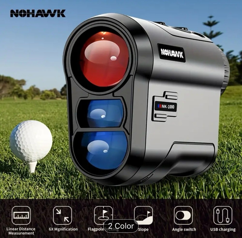[Rechargeable Lithium Golf Rangefinder 6X] NOHAWK 1000Yard