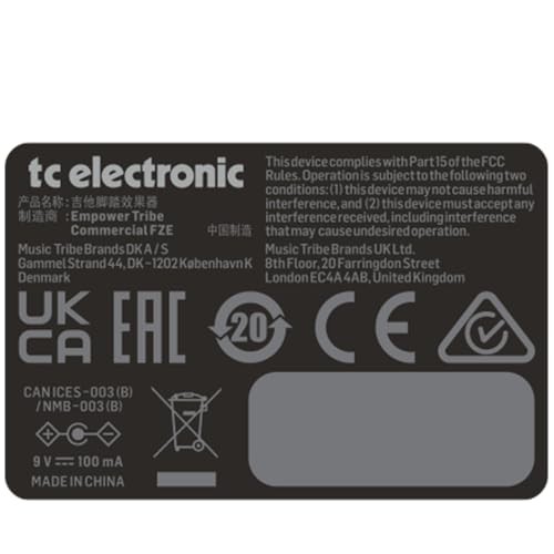 TC Electronic Guitar Delay Effects Pedal Blue (Infinite Sample Sustainer) From