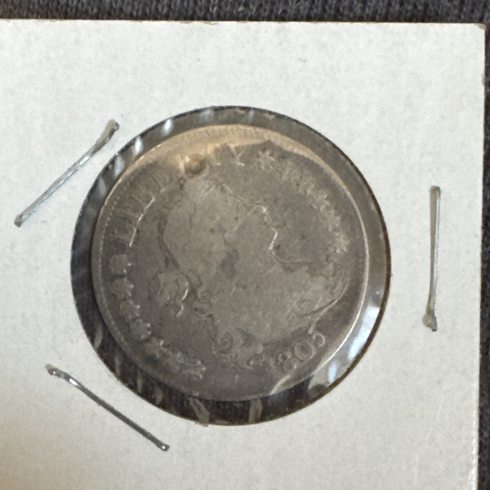 1805 Draped Bust Eagle 25c Coin Holed