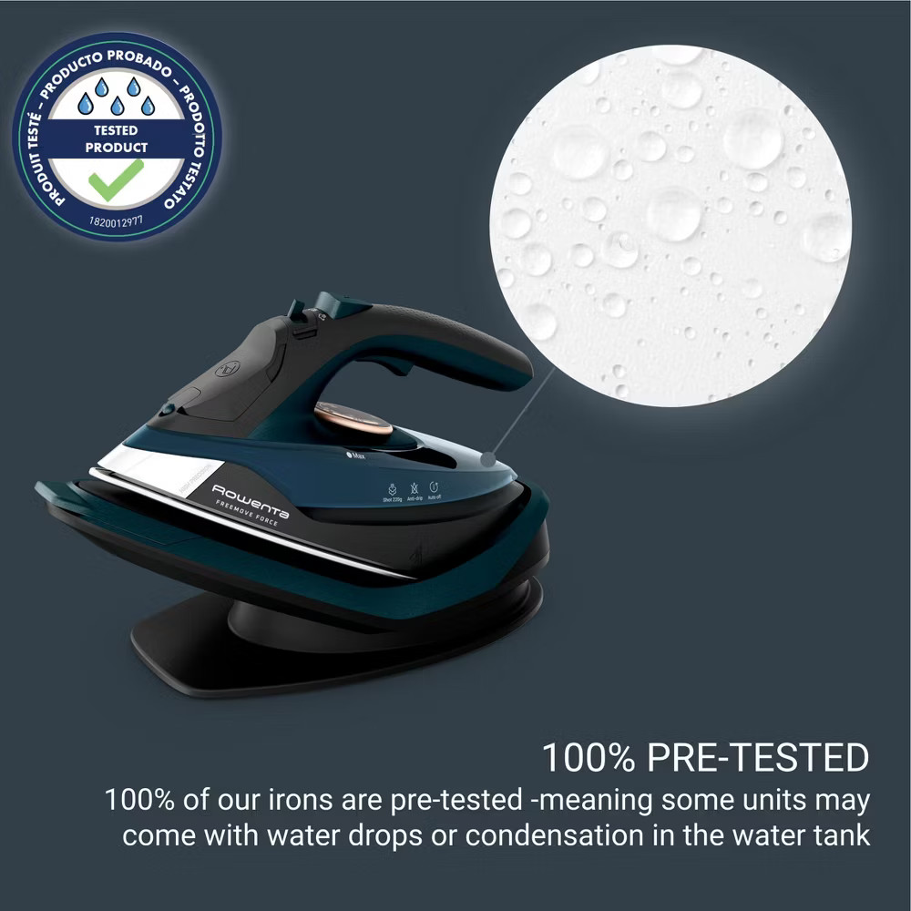 Rowenta Freemove Force 1600W Cordless Steam Iron with Stainless Steel